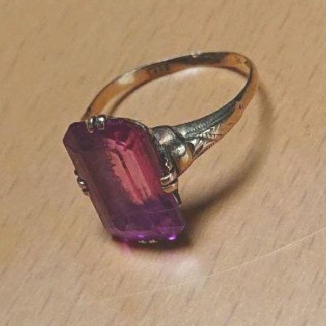 ピンクルビーk18リング レディースのアクセサリー(リング(指輪))の商品写真