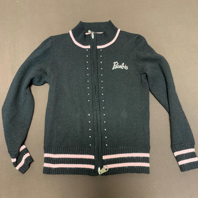 Barbie(バービー)のバービー薄ニットパーカー キッズ/ベビー/マタニティのキッズ服女の子用(90cm~)(ニット)の商品写真