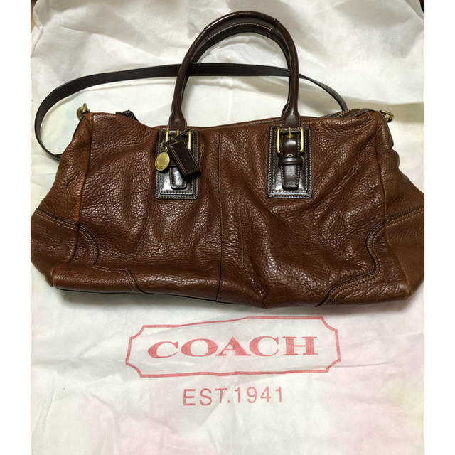 COACH(コーチ)のコーチ COACH トートバッグ ショルダー ブラウン 革 2way レディースのバッグ(ショルダーバッグ)の商品写真