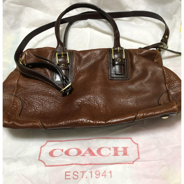 COACH(コーチ)のコーチ COACH トートバッグ ショルダー ブラウン 革 2way レディースのバッグ(ショルダーバッグ)の商品写真