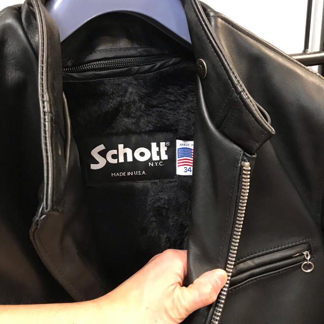 schott(ショット)のschott ショット　シングル　ライダースジャケット　34 メンズのジャケット/アウター(ライダースジャケット)の商品写真