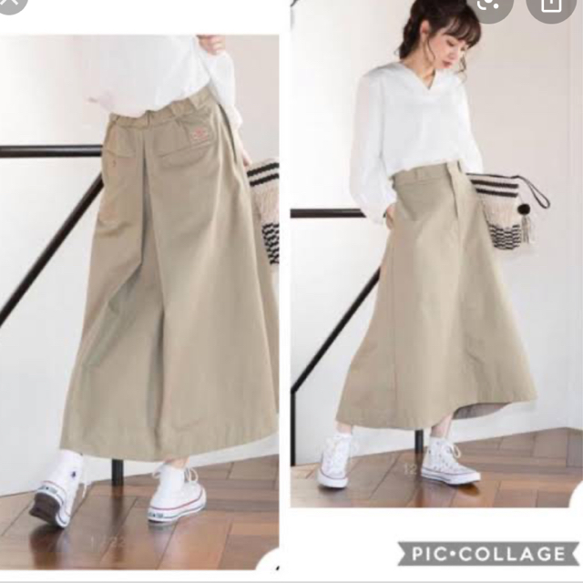 Dickies(ディッキーズ)のdickies ディッキーズ　フレアロングスカート　チノスカート レディースのスカート(ロングスカート)の商品写真