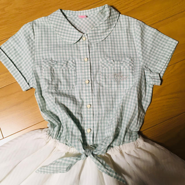 mezzo piano(メゾピアノ)の半袖ワンピース　160cm キッズ/ベビー/マタニティのキッズ服女の子用(90cm~)(ワンピース)の商品写真