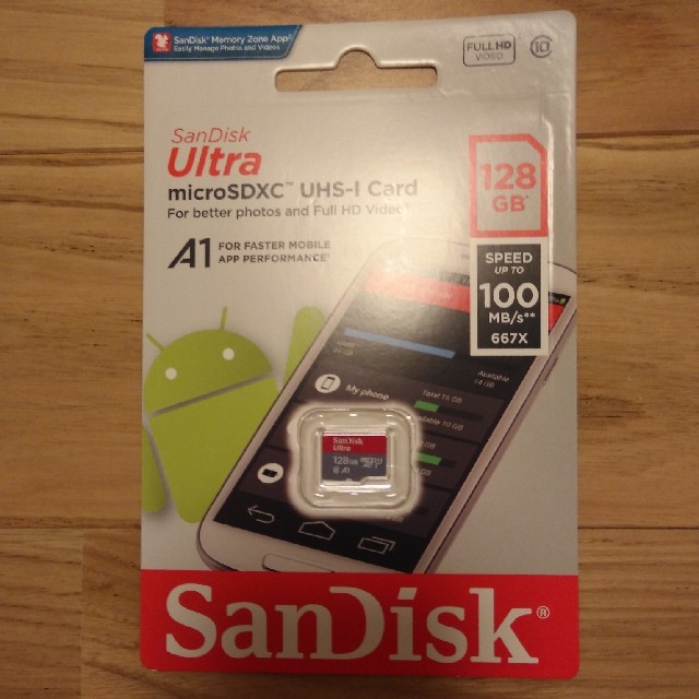 SanDisk(サンディスク)のmicroSDカード 128GB sandisk スマホ/家電/カメラのスマートフォン/携帯電話(スマートフォン本体)の商品写真