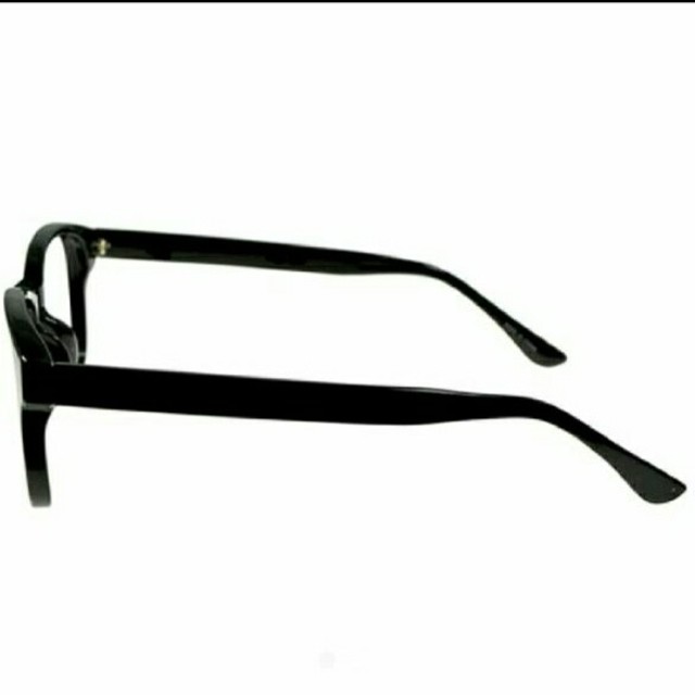 送料無料 オシャレ 伊達メガネ ダテ眼鏡 ブラック 黒縁 シンプルデザイン メンズのファッション小物(サングラス/メガネ)の商品写真
