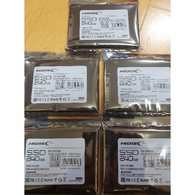 新品未使用 HIDISC SSD 240GB 5枚セット