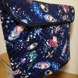 防災頭巾カバー　椅子の背もたれ用　濃紺宇宙(外出用品)