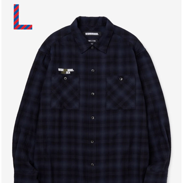 neighborhood wind and sea チェックシャツ 黒 Lサイズ | www.jarussi