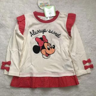 ディズニー(Disney)の新品 ディズニー ミニー 長袖カットソー ロンT  Tシャツ キッズ 100(Tシャツ/カットソー)