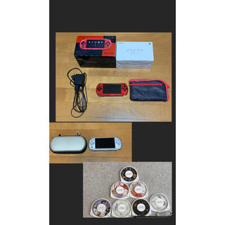 プレイステーションポータブル(PlayStation Portable)のPSP-3000 2台 カセット、ケースセット(家庭用ゲーム機本体)