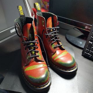 ドクターマーチン(Dr.Martens)のドクターマーチン16ホールレッドグリーンレアカラー(ブーツ)