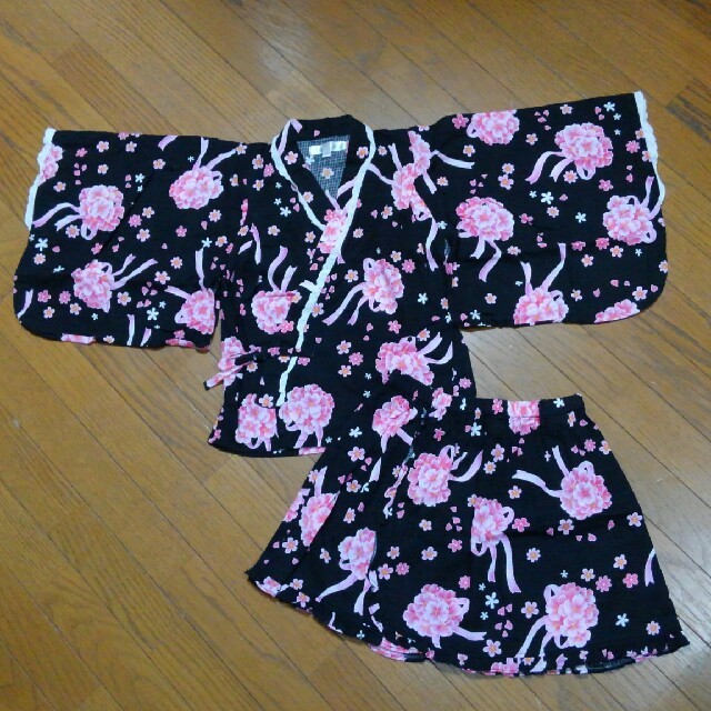 甚平120センチ キッズ/ベビー/マタニティのキッズ服女の子用(90cm~)(甚平/浴衣)の商品写真