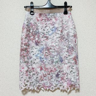 ジャスグリッティー(JUSGLITTY)の【chocota様専用】JUSGLITTY♡レースタイトスカートピンク(ひざ丈スカート)