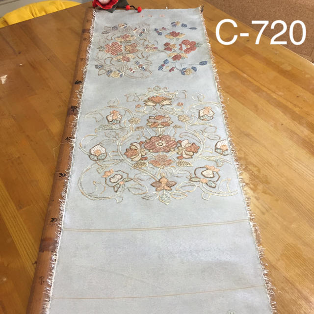 C720京都北尾織物匠豪華西陣正絹帯刺繍サンプル材料ハンドメイド壁掛北欧好