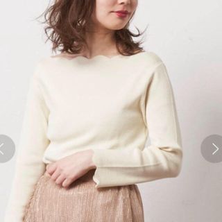 ナチュラルクチュール(natural couture)の完売品♡スカラップお上品ニット(ニット/セーター)