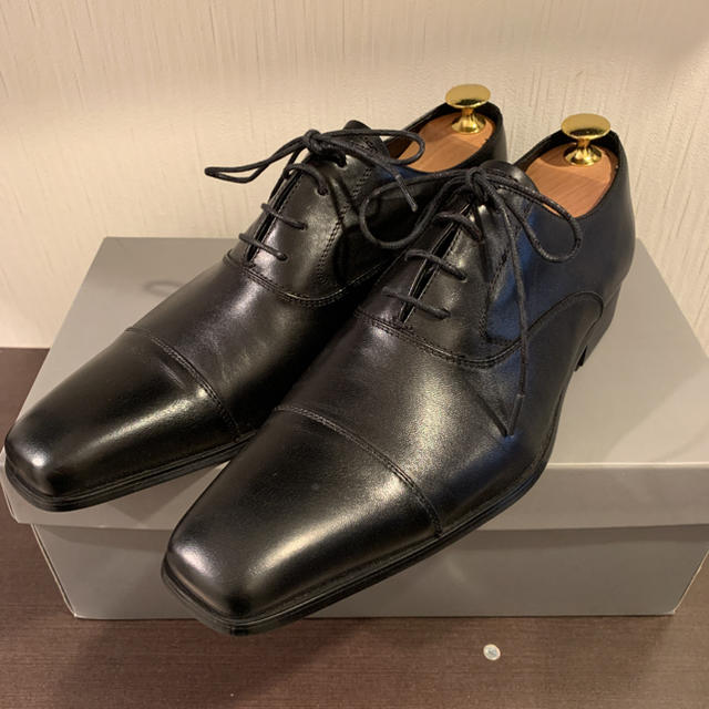 ストレートチップ ビジネスシューズ 革靴　黒
