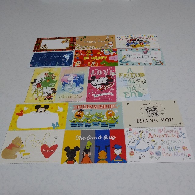 Disney(ディズニー)のディズニー　メッセージカード　カード　 エンタメ/ホビーのおもちゃ/ぬいぐるみ(キャラクターグッズ)の商品写真