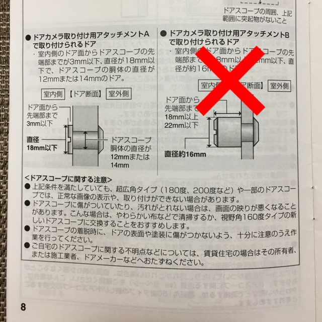 SHARP(シャープ)のドアスコープ　ワイヤレスモニター　シャープ スマホ/家電/カメラのスマホ/家電/カメラ その他(防犯カメラ)の商品写真