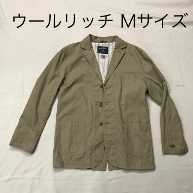 WOOLRICH(ウールリッチ)のウールリッチ メンズテーラードジャケット綿 Mサイズ　ベージュ メンズのジャケット/アウター(テーラードジャケット)の商品写真