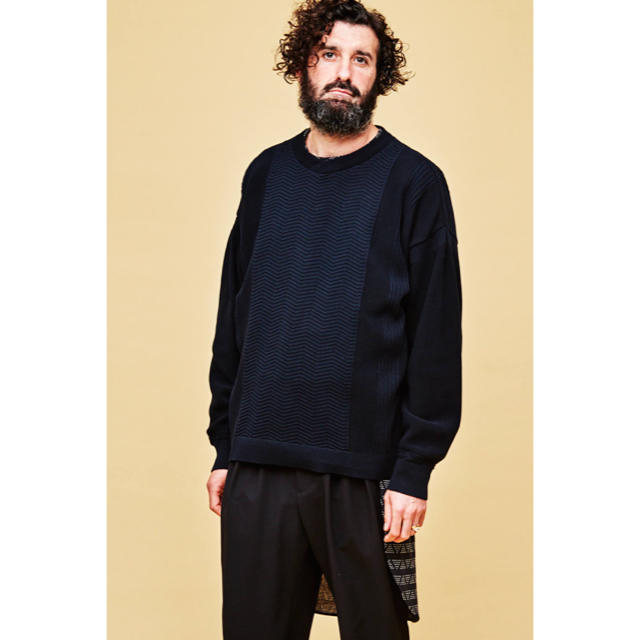 YASHIKI Samon Knit 18SS Dark NAVY  メンズのトップス(ニット/セーター)の商品写真