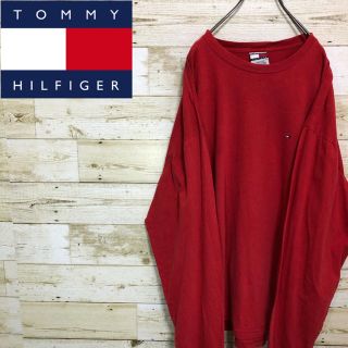 トミーヒルフィガー(TOMMY HILFIGER)の【90s】トミーヒルフィガー☆ビッグサイズ 刺繍ロゴ ロングTシャツ(Tシャツ/カットソー(七分/長袖))