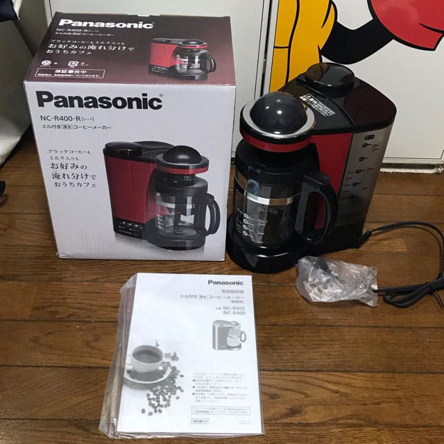 Panasonic ミル付き(洗浄)コーヒーメーカー NC-R-400-R Panasonic ミル付き(洗浄)コーヒーメーカー NC-R-400-R