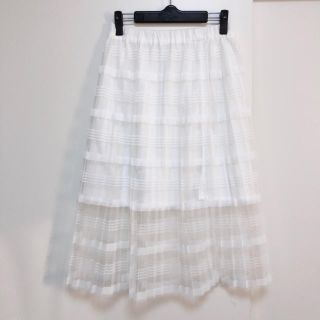 スピックアンドスパン(Spick & Span)のシフォンスカート(ひざ丈スカート)