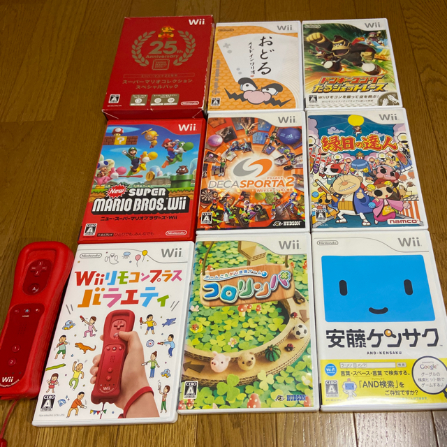 Wii Wiiソフト9本 リモコンセットの通販 By R Shop ウィーならラクマ