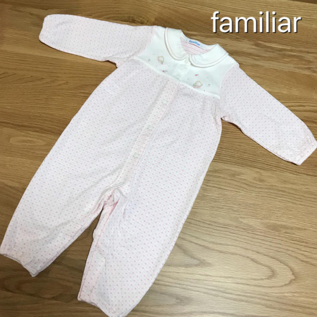 familiar(ファミリア)の美品 ファミリア ロンパース 70 キッズ/ベビー/マタニティのベビー服(~85cm)(ロンパース)の商品写真