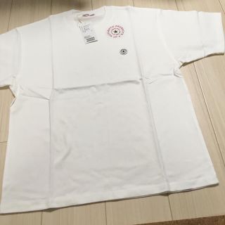 コンバース(CONVERSE)のconvers stars ワッペンTシャツ 白(Tシャツ/カットソー(半袖/袖なし))