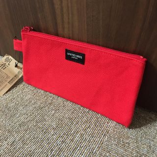 ★新品　未使用★　ペンケース　赤　無地　倉敷帆布　(ペンケース/筆箱)