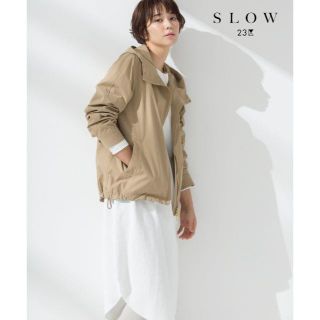 ニジュウサンク(23区)の【新品】SLOW 23区 フーデット パーカー ジップ ブルゾン　36サイズ(ブルゾン)