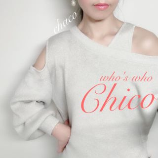 フーズフーチコ(who's who Chico)の春新作🍒¥7590【Chico】ワンショルレイヤードタンク付きニット(カットソー(長袖/七分))