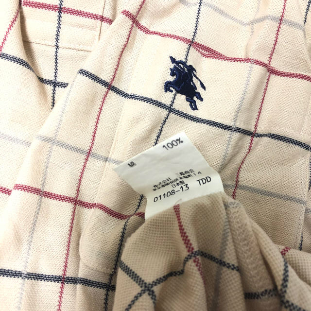 BURBERRY(バーバリー)のBurberrys バーバリーノバチェック柄シャツ日本製長袖ポロシャツ三陽商会L メンズのトップス(ポロシャツ)の商品写真