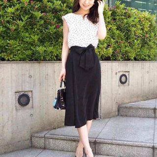シルバー金具 Mystrada ブラウス スカート セットアップ ドット