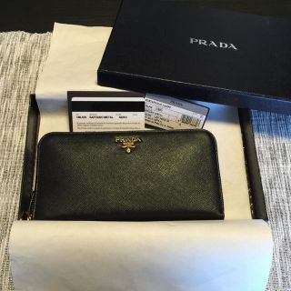 プラダ(PRADA)の新品プラダ サフィアーノ ラウンドジップ(財布)