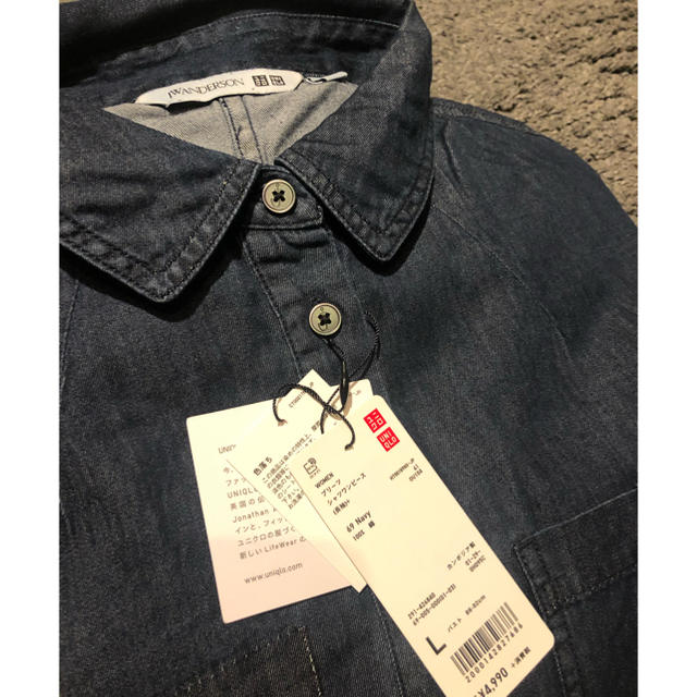 UNIQLO(ユニクロ)のJWANDERSON ユニクロプリーツシャツワンピース レディースのワンピース(ひざ丈ワンピース)の商品写真