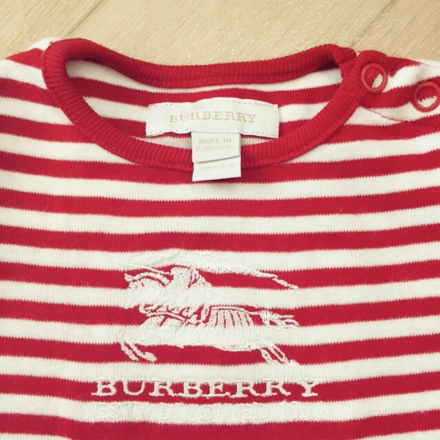 BURBERRY(バーバリー)のBurberry ボーダーロンパース♡ キッズ/ベビー/マタニティのベビー服(~85cm)(ロンパース)の商品写真