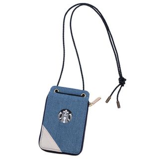 スターバックスコーヒー(Starbucks Coffee)の【新品】台湾スターバックス限定　デニム定期入れ　財布　コインケース　マルチ(名刺入れ/定期入れ)