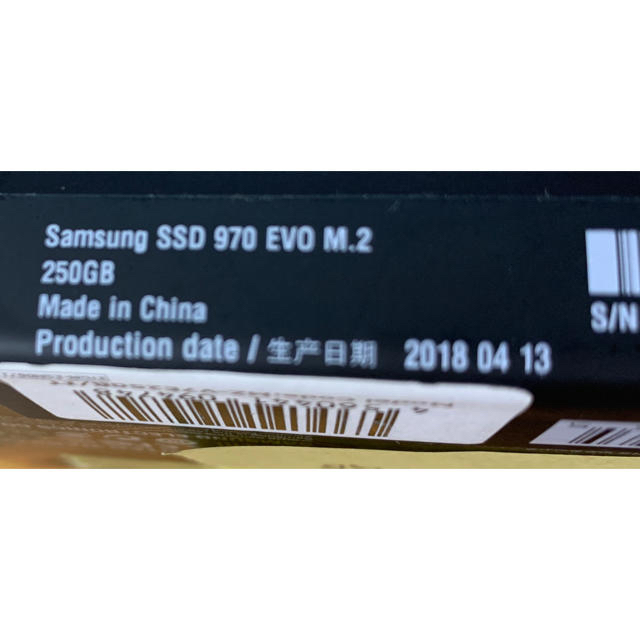 サムスン 970EVO SSD 250GB NVMe MZ-V7E250B/IT 1