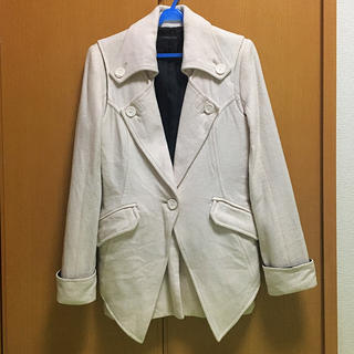 スパイラルガール(SPIRAL GIRL)の白のジャケットコート(テーラードジャケット)