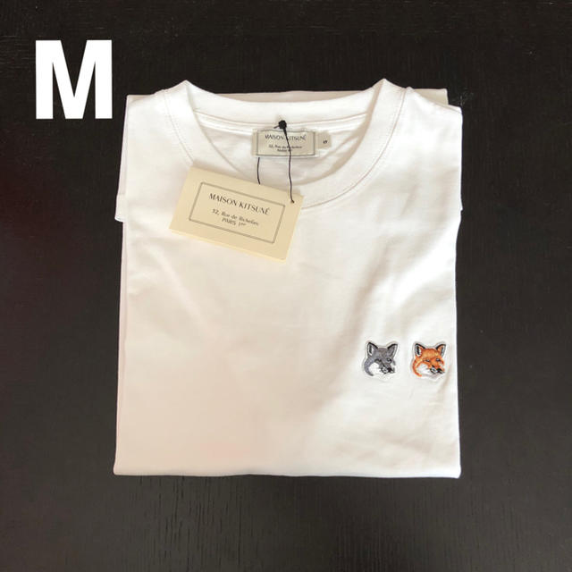 新品　メゾンキツネ　Tシャツ　ダブルフォックス　M