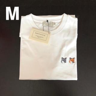 メゾンキツネ(MAISON KITSUNE')の新品　メゾンキツネ　Tシャツ　ダブルフォックス　M(Tシャツ/カットソー(半袖/袖なし))