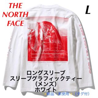 ザノースフェイス(THE NORTH FACE)の☆新品☆ノースフェイス ロングスリーブグラフィックティー（メンズ）L:ホワイト(Tシャツ/カットソー(七分/長袖))