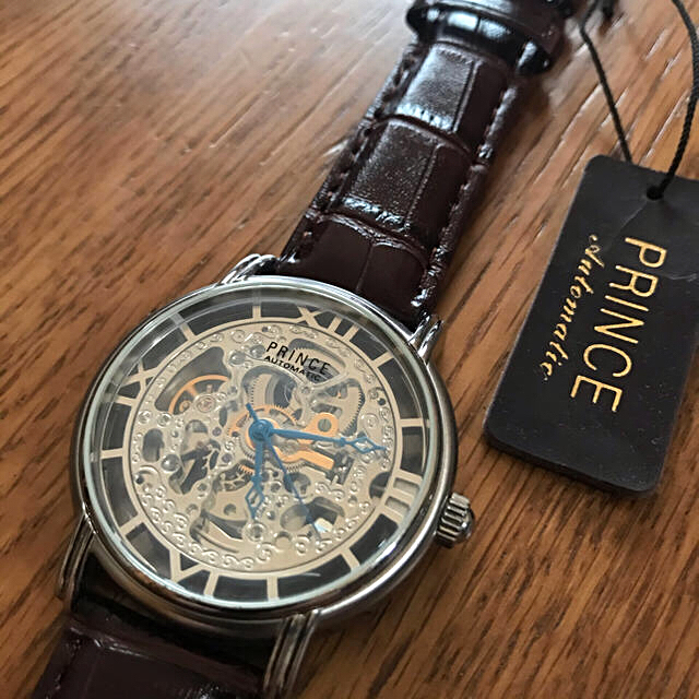 PRINCE 両面スケルトン 自動巻兼手巻き 腕時計 P0012-4の通販 by F104's shop｜ラクマ