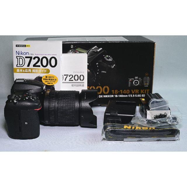 ニコンD7200+18-140mmVR Kit 予備電池　美品