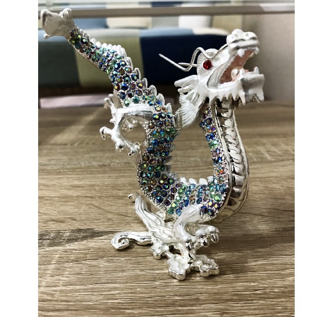 開運 龍 龍神 龍置き物 用途色々 ブロンズ製(真鍮製)2キロ越え木製