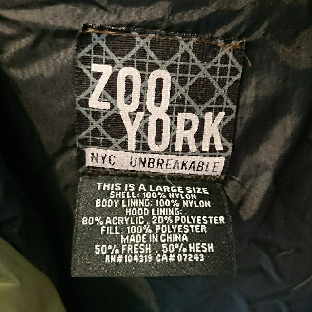 ZOO YORK(ズーヨーク)の年代物 ZOO YORK コート  メンズのトップス(パーカー)の商品写真