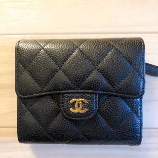 シャネル(CHANEL)のシャネル　マトラッセ折り畳み財布(財布)