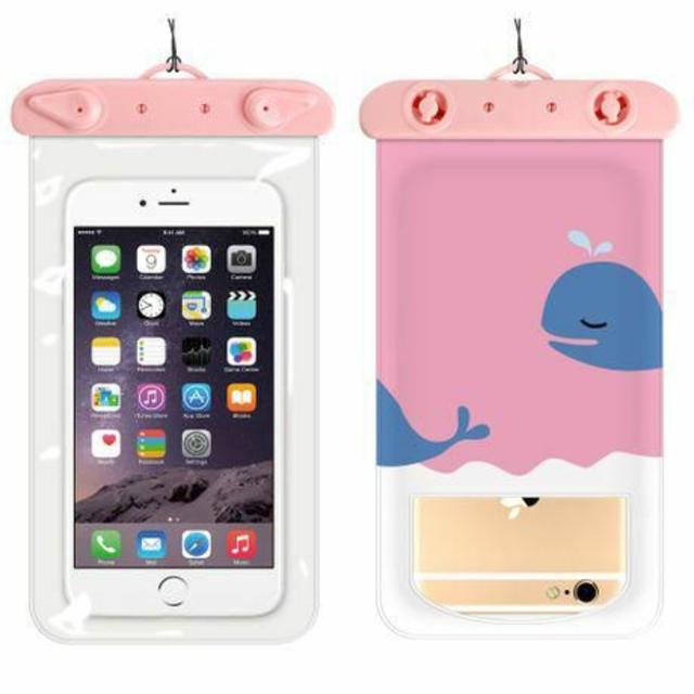 スマホ防水ケース 防水カバー iPhoneケース　クジラ スマホ/家電/カメラのPC/タブレット(PC周辺機器)の商品写真